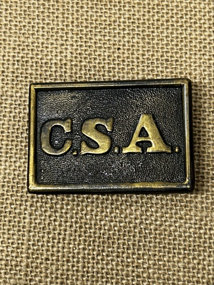 Vtg C.S.A. Confederate States of America Civil War REPRO Belt Buckle ***READ