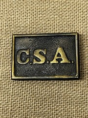 Vtg C.S.A. Confederate States of America Civil War REPRO Belt Buckle ***READ