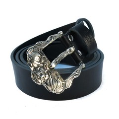German silver belt buckle « Buds », Petrykivka belt buckle, Pin type belt buckle