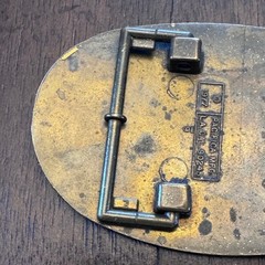 Vintage YES Band Logo Belt Buckle 1977 Pacifica Mfg Brass Tone Oval