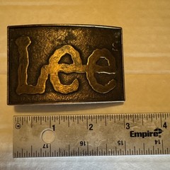 Vintage 1980s Lee Jeans Brass Belt Buckle