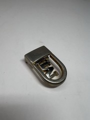 VTG Pat Pending Initial M Monogram Two Tone Gold Silver Belt Buckle Italy
