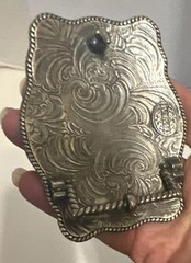 Crumrine Western Mens Silver Tone Belt Buckle Rectangle Buck Hunting Cowboy