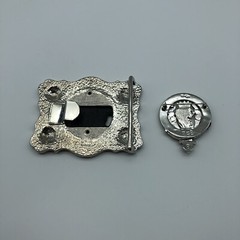 MacLaren Scottish Clan Crest Belt buckle removable pin