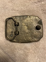 Men&rsquo;s Gold Tone Metal Western Horse Belt Buckle Antique Finish Fits 1.5 in