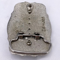 Vintage Western Belt Buckle Buffalo Nickel Metal ZB-005 3×2” Silver Toned USA