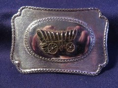 2 Tone COVERED WAGON Belt Buckle