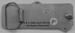 BELT BUCKLES Jack Daniel Signature Tennessee Whiskey Silver Black Rectangle NWOT