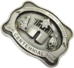Edgemont South Dakota Centennial Belt Buckle 1890-1990 Train Horse #194/250