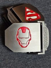 Superman & Iron Metal Belt Buckle – DC Comics. 2inch Superhero Clasps