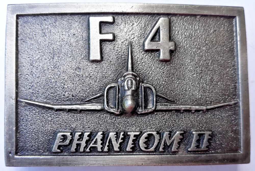 USAF belt buckle Phantom II F4 USAF fighter jet plane airplane 3.25&Prime;
