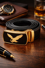 Men’s Eagle Automatic Buckle Belt – Precision Fit & Bold Western Style