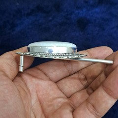 Handmade Belt Buckle Natural Scolecite Gemstone Western Belt Buckle For Men