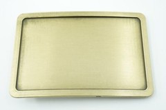 Blank Rectangle Bronze Plated Finish Metal Belt Buckle