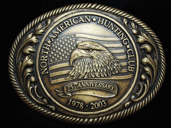 PA01131 REALLY NICE 2003 **NORTH AMERICAN HUNTING CLUB LIFE MEMBER** BELT BUCKLE