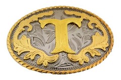 New Men Women Western Initial A-Z Belt Buckles Rodeo Cowboy Cowgirl Silver Gold