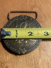 Vintage 1970s Brass Seventh Cavalry Rough Rider Belt Buckle