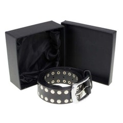 Milwaukee Leather MP7100 Men&rsquo;s Studded Genuine Leather Belt for Biker w/ Buckle