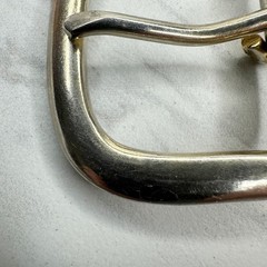 Silver Gold Tone Rounded Belt Buckle Simple Basic – 1.79&Prime; x 2.20&Prime;