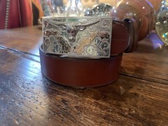 Mex,James Reid style Sterling Silver 14K Longhorn Braided 1.5-27-28🐂✅