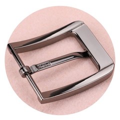 1.5 Inches (38-40 mm) Belt Buckle Single Prong Square Replacement Grey07