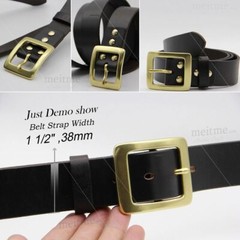 Heavy Duty Roller Belt buckle Solid Brass Single Prong Belt Buckle 1 1/2&Prime;38mm