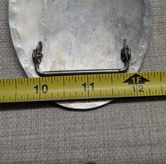 vintage HANDCRAFTED belt buckle INDIAN HEAD native american TURQUOISE nickel
