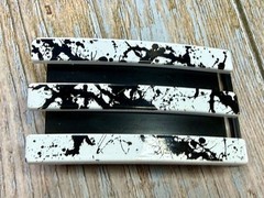Adidas Golf 3 Stripe White & Black Ink Flash Color Trophy Award Belt Buckle
