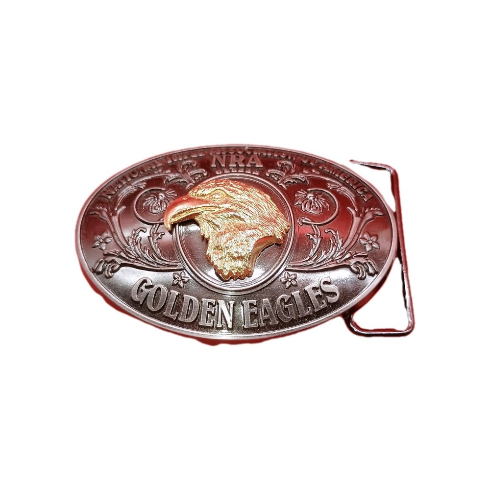 Beautiful Vivid NRA Golden Eagles Limited Edition Belt Buckle Mint