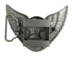 Angel Wings with Skull Lighter Holder Belt Buckle