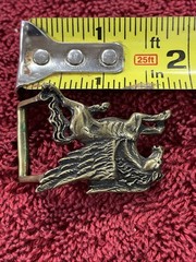 Rare Pegasus ISIS Creations Artists 1982 Solid Brass Vintage Belt Buckle G2U