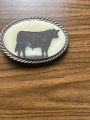 Vintage Jumpin Cactus Inc Steer Cattle Belt Buckle Made In USA. 4H Steer