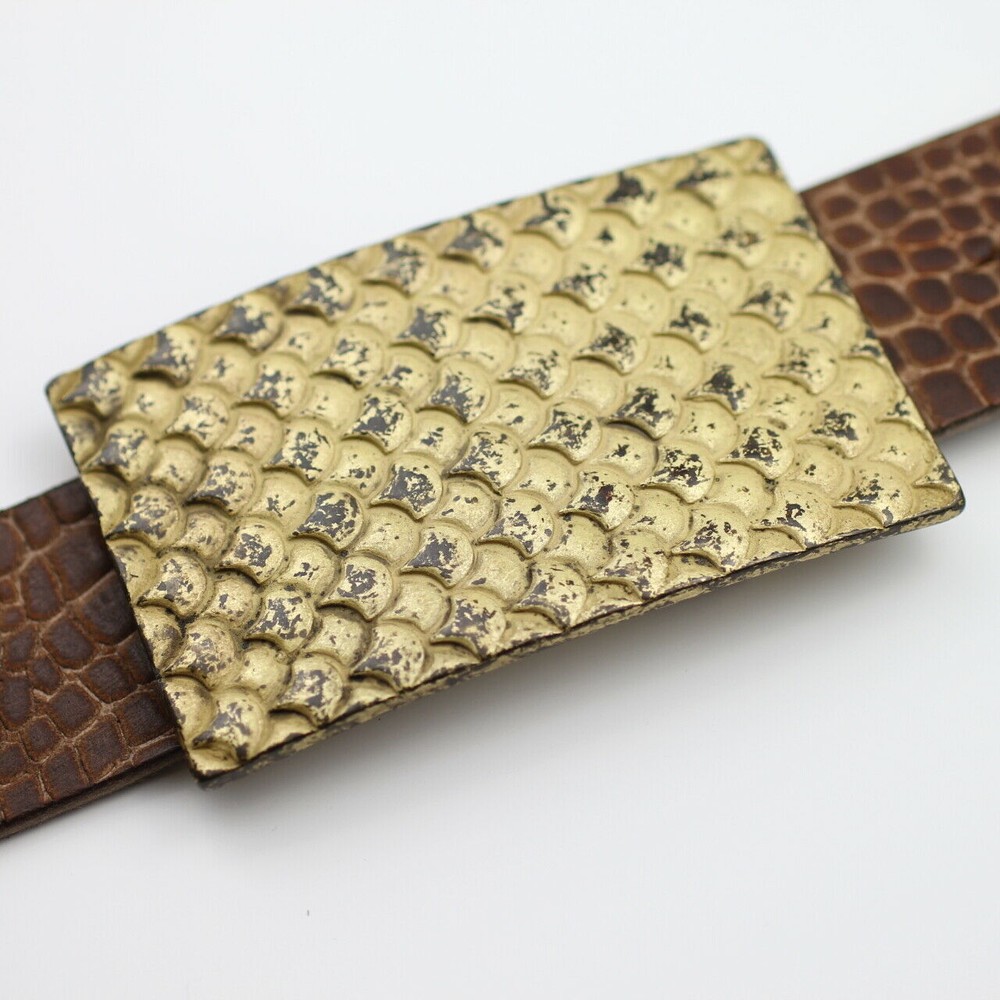 Belt Buckle Scales Belt Buckle Buckle for Interchangeable Belts Antique Brass