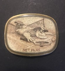 Belt Buckle Tennis Themed Humorous Belt Fits 1.5&Prime; Width Belt