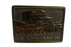 Hummer LTV Missiles & Electronics Group Belt Buckle 1987 Collector Series 3&Prime;x2.5