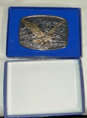 200th Anniversary American Eagle Fine Silver/Gold Belt Buckle