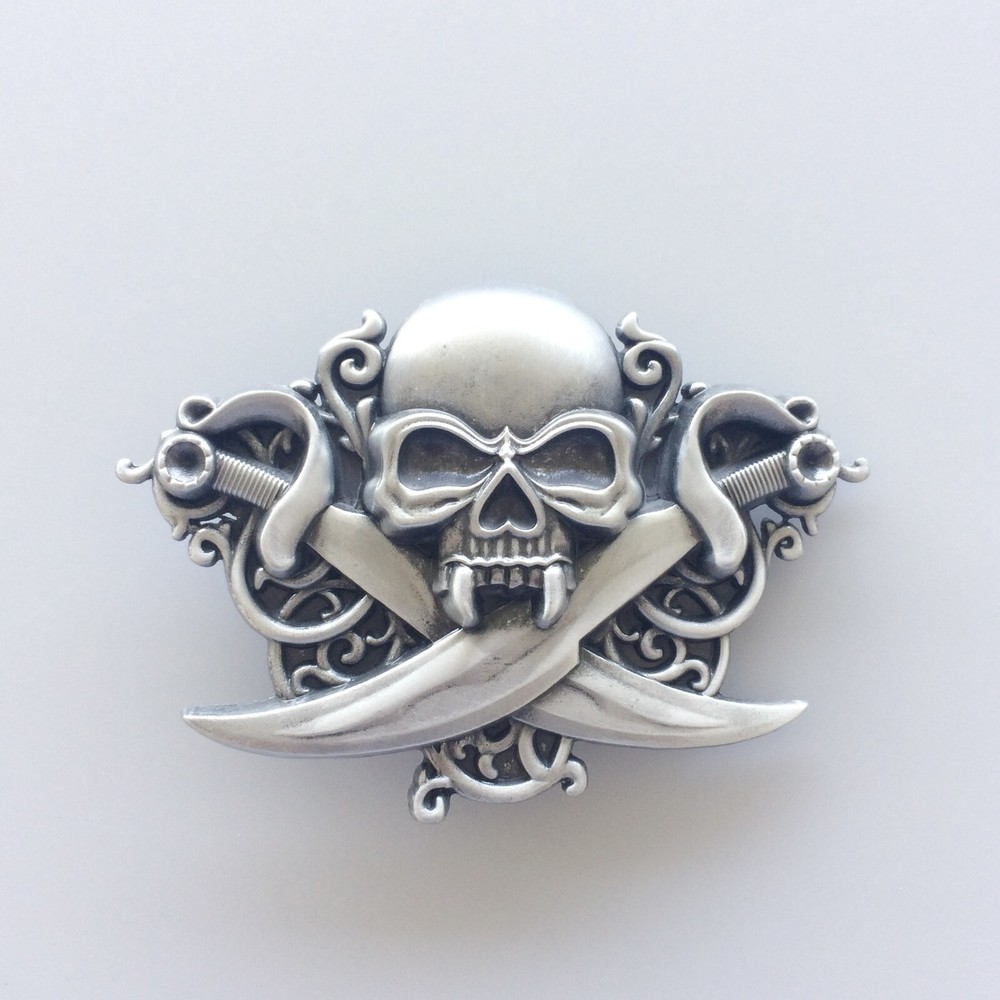 Vintage Cross Emo Skull Biker Rider Belt Buckle Gurtelschnalle