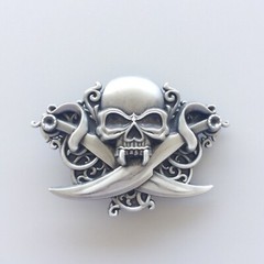 Vintage Cross Emo Skull Biker Rider Belt Buckle Gurtelschnalle