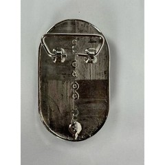 Flying Goose Inset w/ Silver trim on chrome Belt buckle