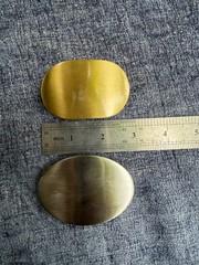 ot of 12 Blank Belt Buckles Solid Brass Stainless Snap Belt Buckle Leather DIY