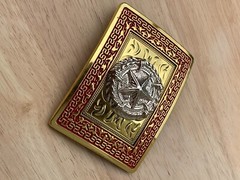 Western Buckle Gold Silver Red Texas Star Cowboy Fit 2 » Hebillas Vaqueras