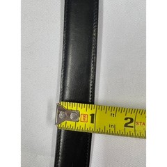 Brooks Brothers Mens Black Leather Belt Brass Buckle Size 36 Made in USA