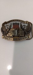 Truck Driver Belt Buckle Big Rig Semi Trucks American 1987 USA Flag Trucker Belt
