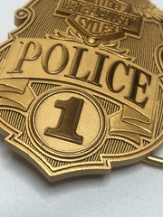 NIB Harley-Davidson 1988 Jostens Police Badge Gold Belt Buckle # 98460-88VG
