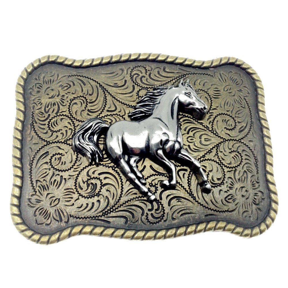 Horse Belt Buckle Western Cowboy Native American Motorcyclist (HRS-18)