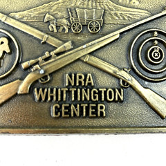 NEW NRA WHITTINGTON CENTER BELT BUCKLE Shooting Future Raton NM Hunting Rifle