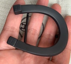 Hermes Buckle Waist Belt 38mm Plated Black Hermès Fer à Cheval horseshoe-shaped