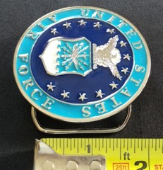 UNITED STATES AIR FORCE EAGLE SHIELD STARS MILITARY VETERAN BELT BUCKLE USA MADE
