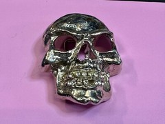 Skull Head with Rhinestone Teeth Halloween Gothic Punk Belt Buckle by Rock Rebel