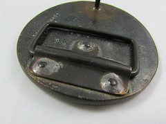 Vintage Solid Brass American Half Dolar Liberty Bell Patriotic Belt Buckle #873